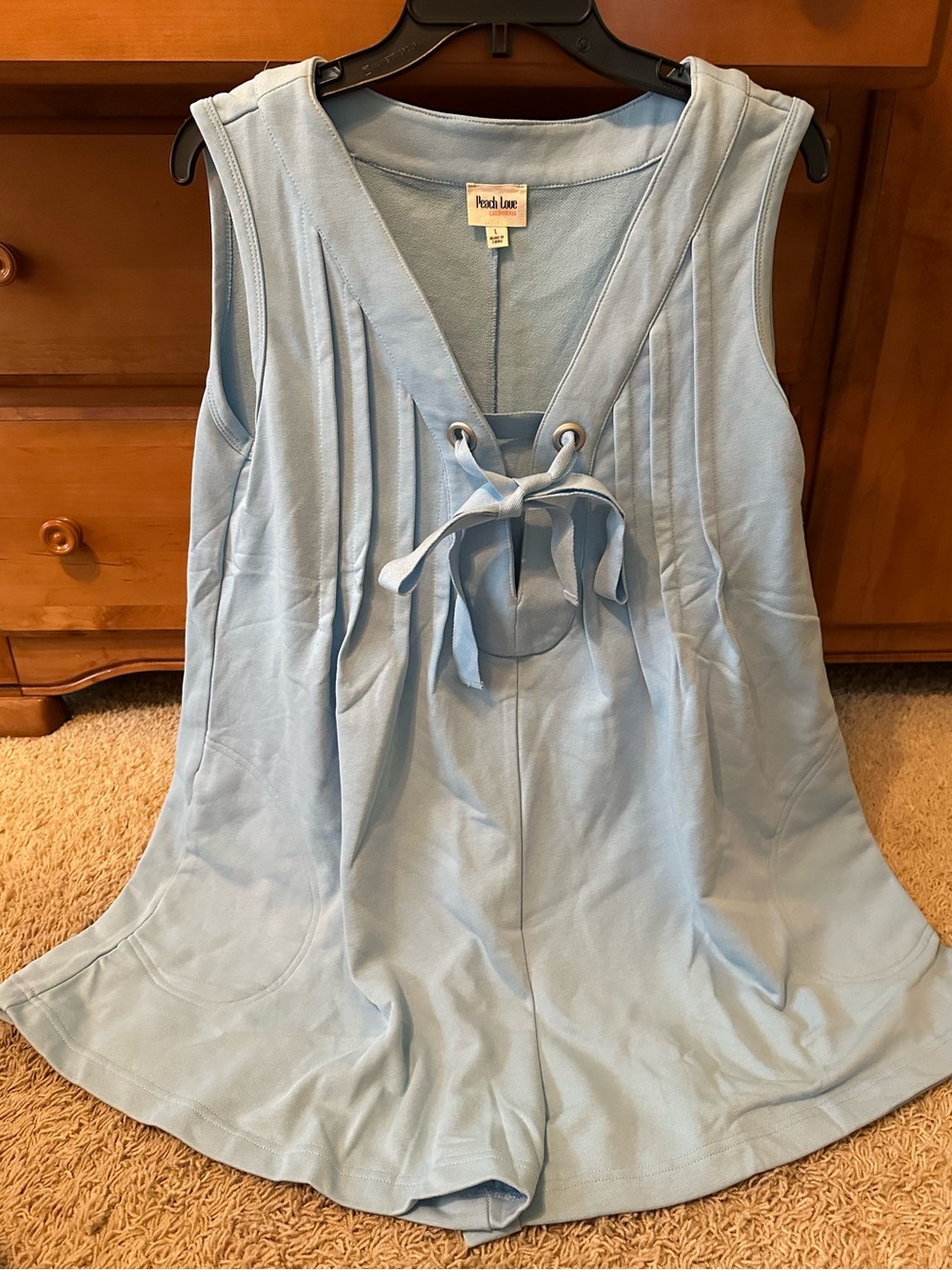 NWOT PEACH LOVE ROMPER